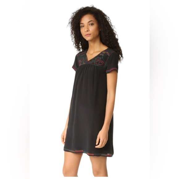 Madewell Embroidered Stitch Silk A line Dress XXS - Picture 1 of 9